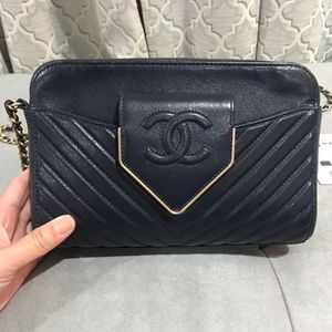 Chanel navy blue crossbody